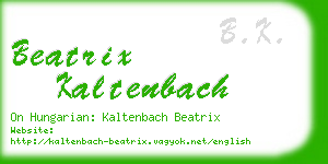 beatrix kaltenbach business card